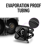 MSI MAG Coreliquid P240 - Enfriador líquido para CPU AIO - Listo para LGA 1700 - Radiador de 240 mm - Ventiladores PWM duales de 120 mm