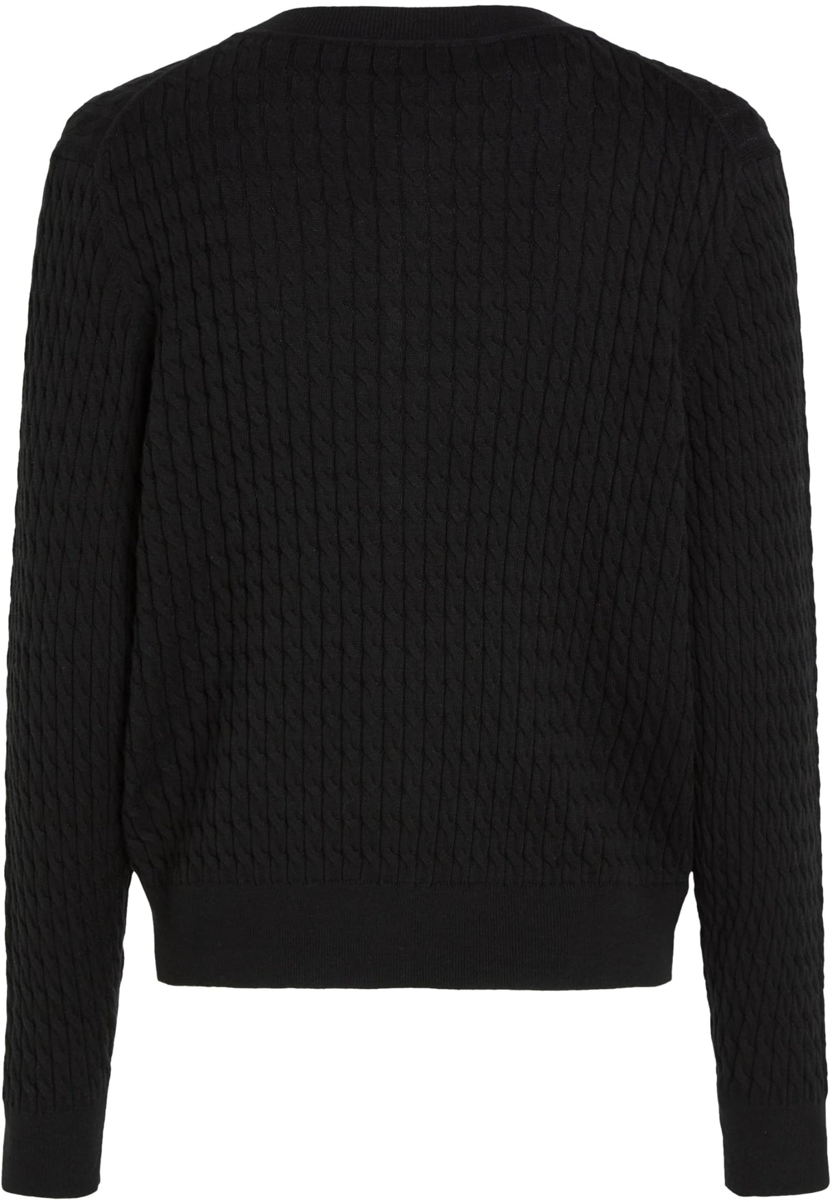 Tommy Hilfiger Cárdigan Mujer Trenzado, Negro (Black), XL