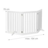Relaxdays Barrera de Seguridad, Reja Ajustable para Perros, 1 Ud, 70x154 cm, Protector de Chimenea, MDF, Blanco, Tablero de Fibras
