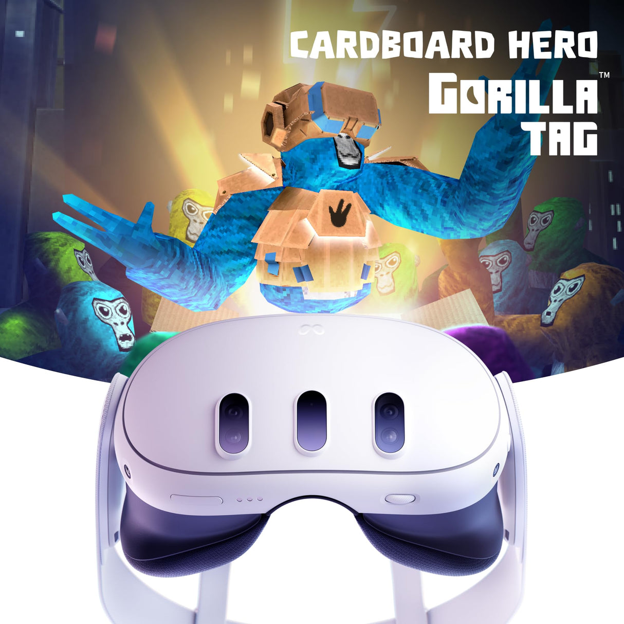 Meta Quest 3 (512 GB): Las Quest más potentes — Experiencias de Realidad Mixta de última generación — Pack Gorilla Tag Cardboard Hero — Solo en Amazon