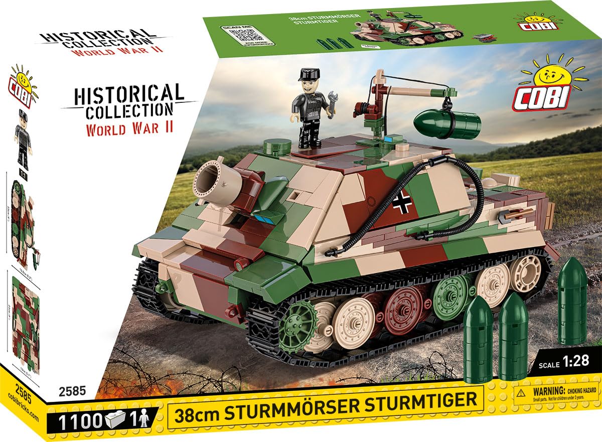 COBI Historical Collection 2585 - Sturmmorser Tiger Sturmt 2585 de la Segunda Guerra Mundial