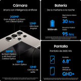 Samsung Galaxy S24 Ultra y Cargador 45W, Teléfono Móvil con IA, Smartphone Android, 12 GB RAM, 512 GB Almacenamiento, Cámara 200MP, S Pen, Batería Larga Duración, Amarillo Titanium (Versión Española)