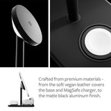 Twelve South HiRise 3 Deluxe, Soporte de Carga MagSafe Compacto de Lujo para iPhone, AirPods y Apple Watch, Incluye Fuente de alimentación Estadounidense con Cable de 5 pies, además de adaptadores de