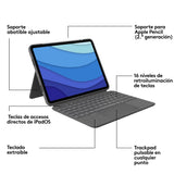 Logitech Combo Touch Funda con teclado iPad Pro de 11 pulgadas (1.ª, 2.ª, 3.ª, 4.ª generación - 2018, 2020, 2021, 2022) Retroiluminado, Trackpad pulsable en cualquier punto, QWERTY Español - Gris
