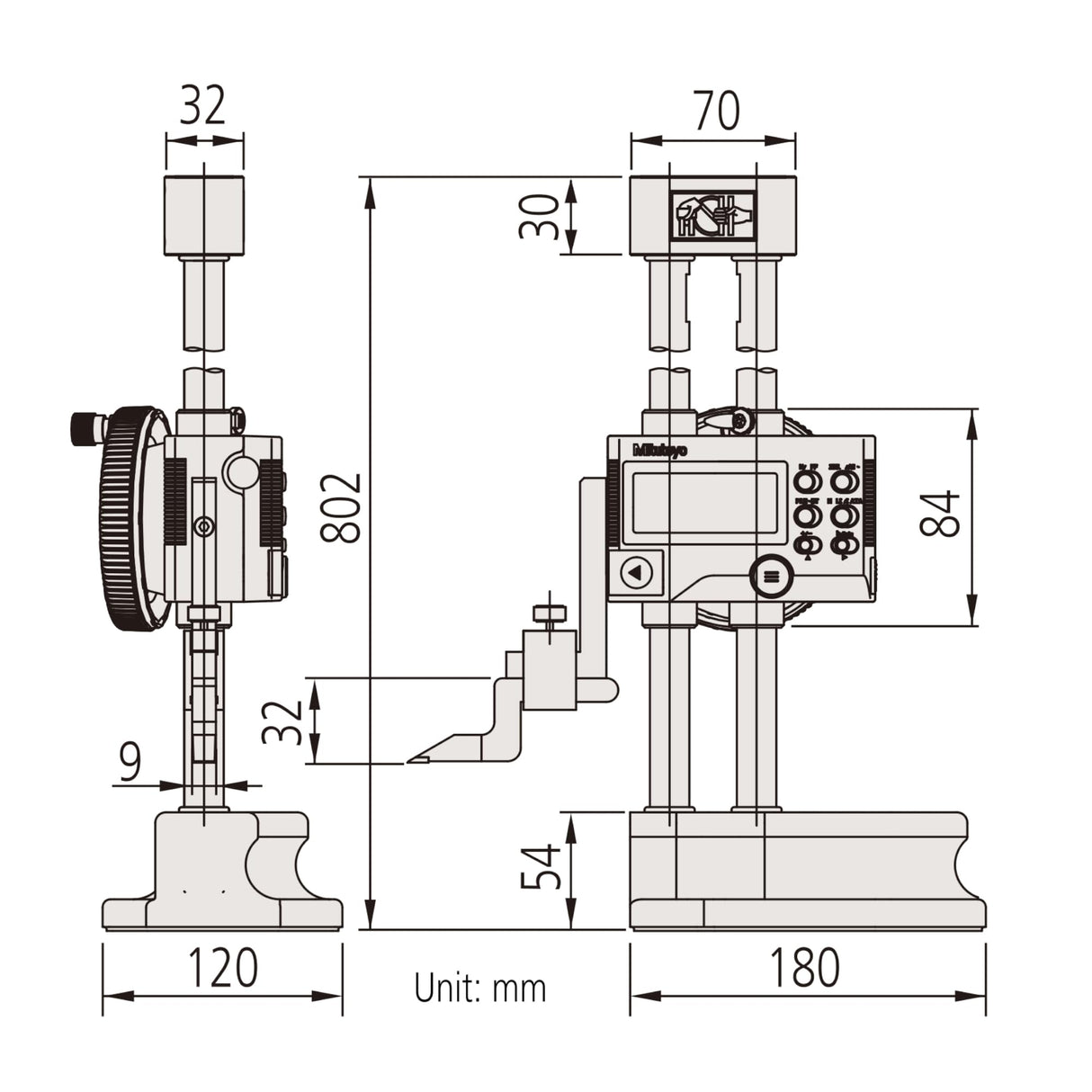 Mitutoyo – 192 – 614 – 10 salida de datos Digimatic Medidor de altura con RCP, estándar tipo, 0 MM-600 mm gama