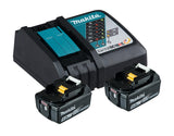 Makita 197570-9 Power Source Kit - Juego de 2 baterías para Herramientas eléctricas (con estación de Carga), Color Azul