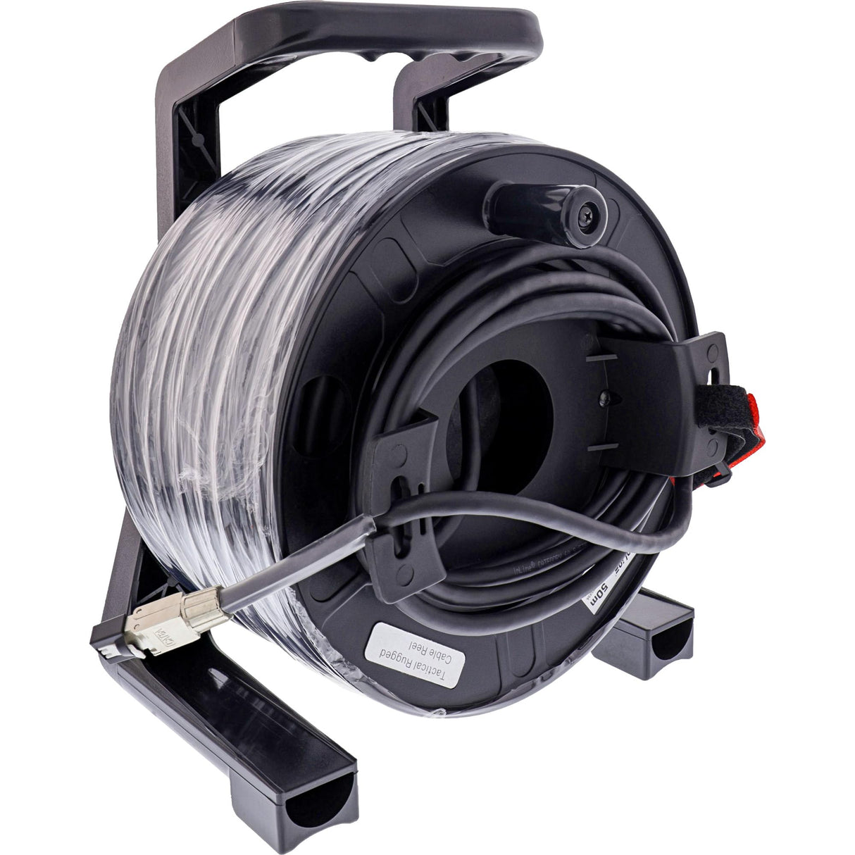 InLine 78593A - Carrete de cable de red para exteriores (cat. 6A, 50 m, S/FTP, cable PUR, RJ45, IP67, apto para PoE++, resistente a los rayos UV, resistente a la abrasión)