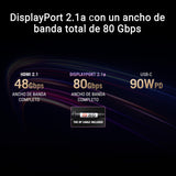 ASUS ROG Swift OLED PG34WCDN - Monitor Gaming QD-OLED de 34" con película BlackShield, 360Hz, 0,03ms, G-Sync, Neo Proximity Sensor, DisplayHDR 500 True Black, DP 2.1a, HDMI 2.1 y USB-C