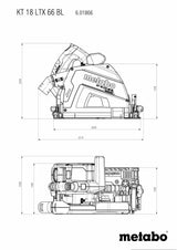 METABO MÁQUINAS - KT 18 LTX 66 BL