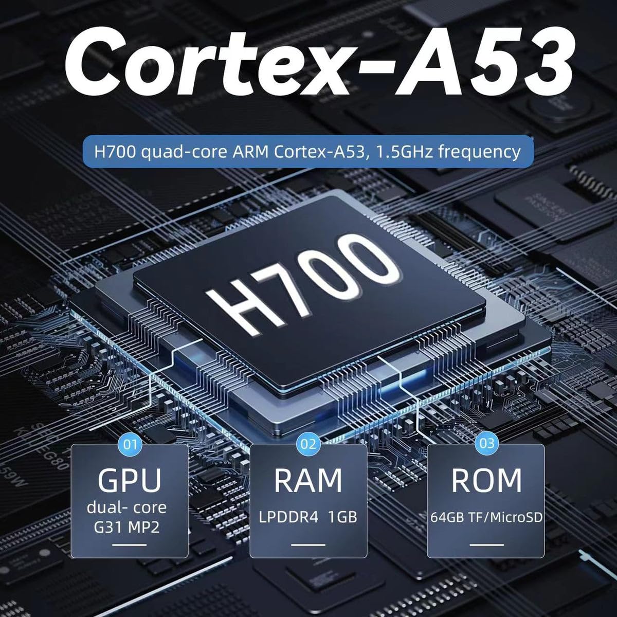 ANBERNIC RG35XX H Consola de Juegos portátil Retro, Tarjeta 64G, 5400+ Juegos
