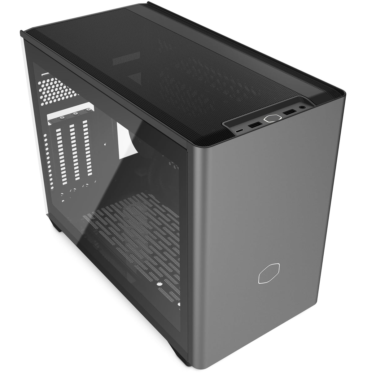 Cooler Master NR200P MAX V2 Caja PC Mini-ITX SFF - Refrigeración AIO 280mm, PSU 850W SFX Gold ATX3.0, Diseño Mejorado, Admite GPU Grandes, Cable Riser PCIe4.0, Puerto USB3.2 Gen2x2 Tipo-C - Enchufe UE