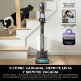Shark PowerDetect Clean & Empty Aspiradora sin cable, DuoClean Detect, limpieza inversa, base de autovaciado de 2 l, Anti-Hair Wrap Plus, autonomía de 70 min, cepillos multisuperficie, gris, IP3251EUT