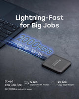 Transcend USB20Gbps Magnetic Portable SSD TS4TESD420G