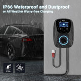 Tera EV Cargador con Smart App 32A Tipo 2 22kW 400V CE y TüV wallbox Cable de Carga de 7 Metros con Soporte para el Cargador Control de la aplicación Enchufe de 3 Fases CEE Coche electrico W01