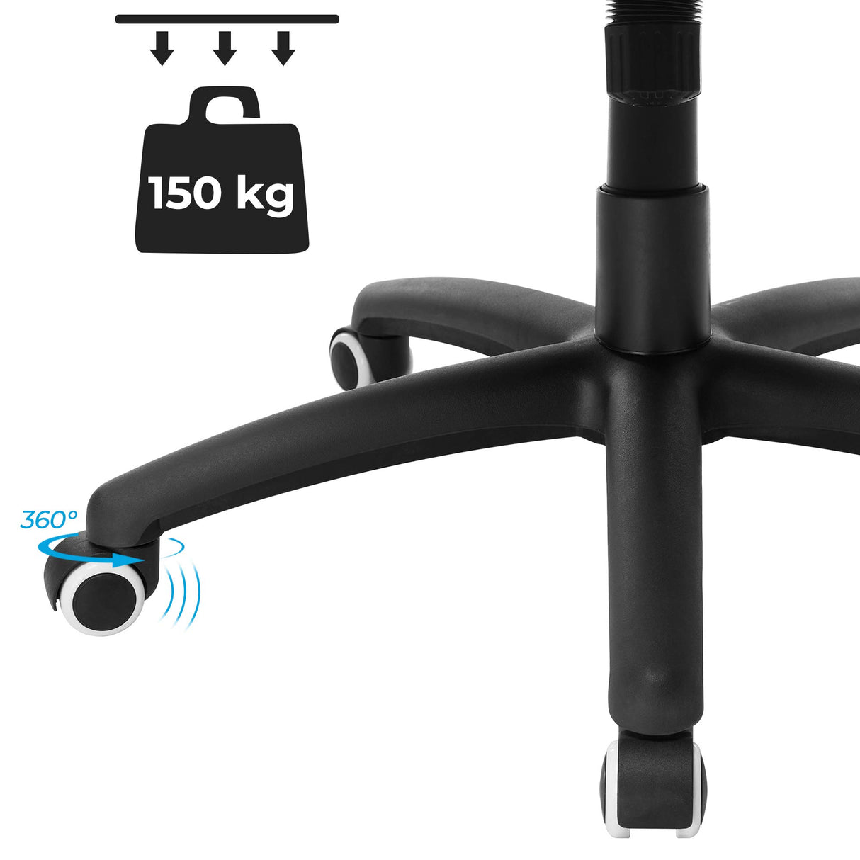 SONGMICS Racing Silla de Escritorio de Oficina Ergonómica Regulable con Ruedas, OBG56B, Negro, 776732