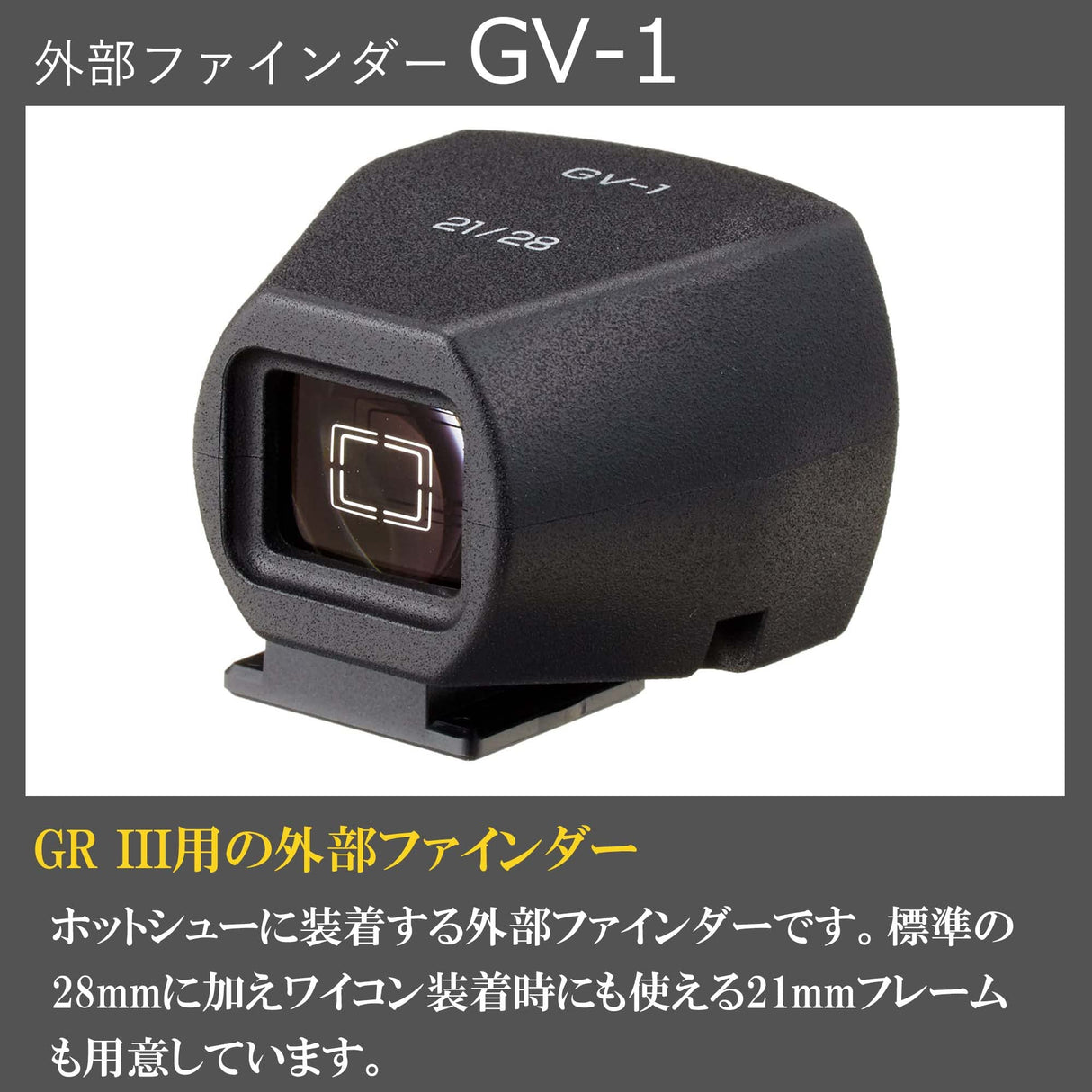 Ricoh GV-1 - Visor para cámara, Negro