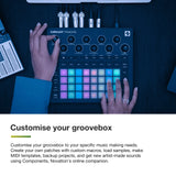 Novation Circuit Tracks de Novation: secuenciador Groovebox con pistas de sintetizador, percusión y MIDI para crear música electrónica.