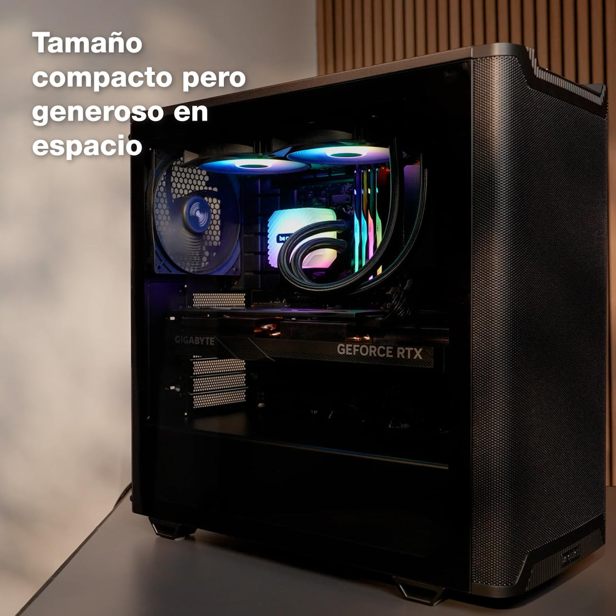 be quiet! Pure Base 501 Caja de PC, 2 Ventiladores Pure Wings 3 140mm PWM preinstalados, presión de Aire Extraordinaria, USB 3.2 Gen. 2 Tipo C, instalación Vertical Opcional de la Tarjeta gráfica