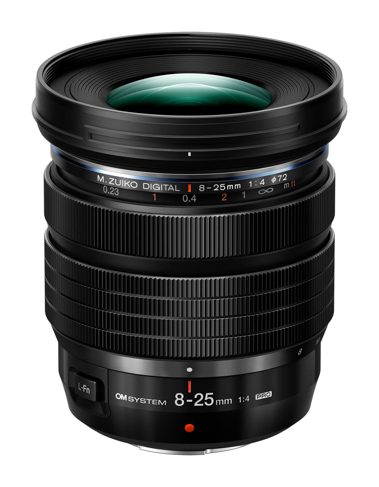 OM SYSTEM Olympus M.Zuiko Digital ED 8-25mm F4.0 Pro for Micro Four Thirds System Camera, Compact Ultra Wide Zoom Lens, Weather Sealed Design, MF Clutch, L-Fn Button