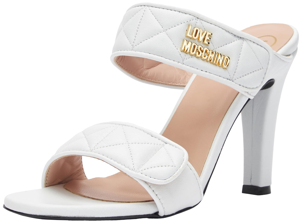 Love Moschino ja2835ag0i, Zapatos de Tacón Mujer, Blanco, 39 EU