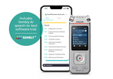 Philips VoiceTracer DVT4115 - Grabadora de Voz (8 GB, MP3 y PCM, 3 micrófonos de Alta fidelidad, reconocimiento de Voz, creación de resúmenes, Registros de sesiones y to-Dos)