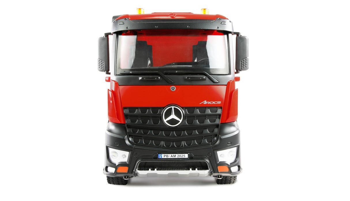 Amewi Mercedes-Benz Arocs - Camión volquete 8x4/4 4WD 1:18 RTR Rojo, Modelo de camión teledirigido