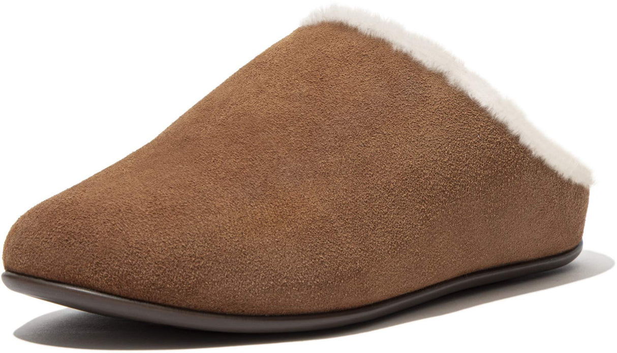FitFlop Chrissie Shearling, Pantuflas Mujer, Marrón Tumbled Tan 645, 41 EU