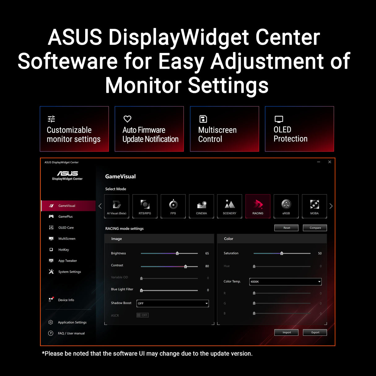 ASUS ROG Strix XG27AQDMES - Monitor Gaming de 27 Pulgadas, 1440p QD-OLED, 240 Hz, Neo Proximity Sensor, OLED Care Pro, ELMB, 99% DCI-P3, DisplayWidget Center