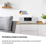 TechniSat DIGITRADIO 3 - Sistema Compacto de Radio Estéreo Dab (Dab+, FM, Reproductor de CD, Bluetooth, USB, Conexión para Auriculares, Entrada AUX, Radio Reloj Despertador, Pantalla OLED) Blanco