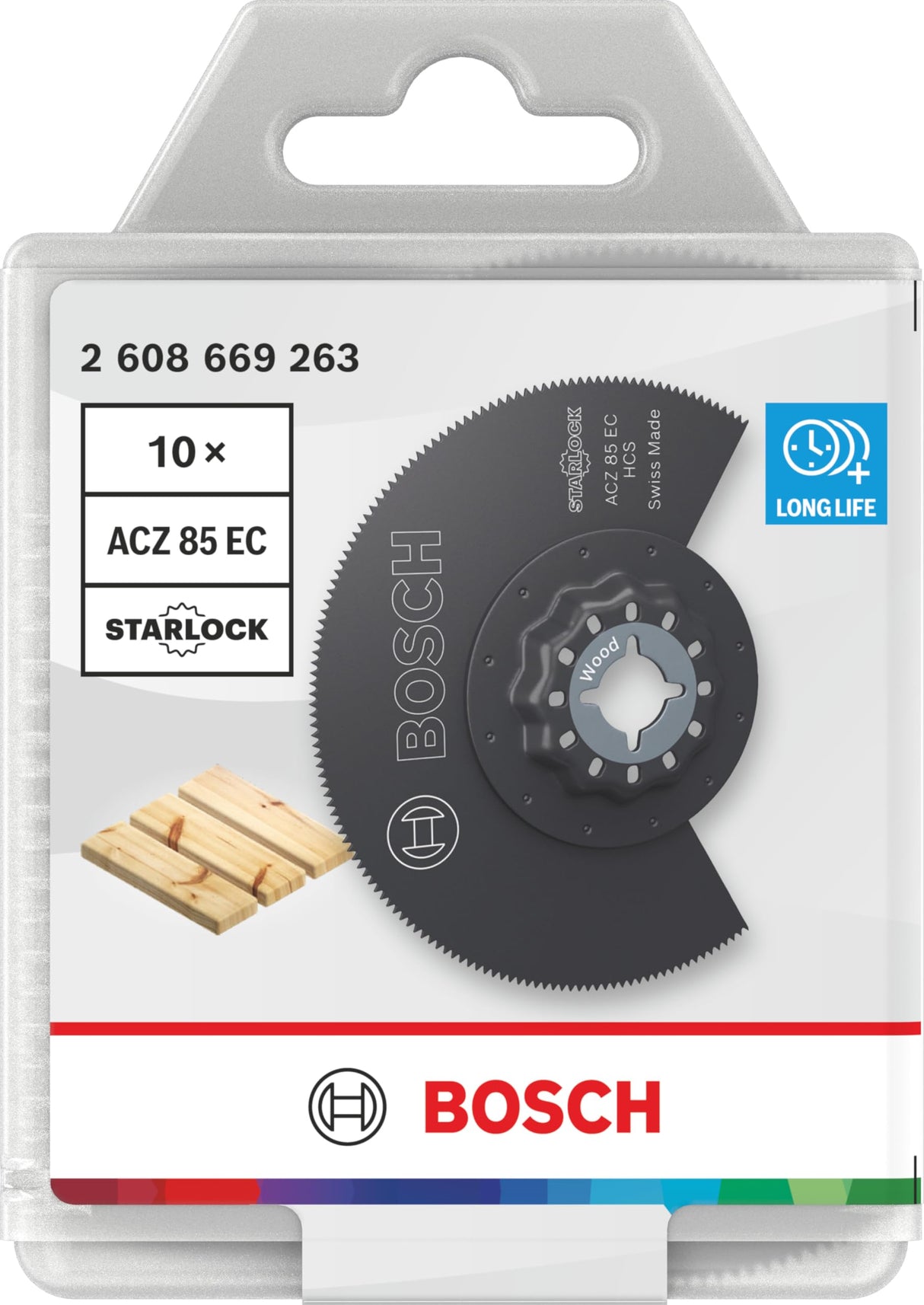 Bosch 10x Hoja segmentada ACZ 85 EC (para Madera blanda, Ø 85 mm, Professional Accesorios Multiherramienta)