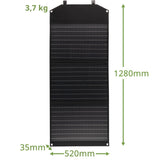 Bresser Cargador solar de 90 W con 1 CC y 3 puertos USB-A, incluye conector USB-A hembra con QC3.0 para carga rápida, panel solar como cargador para smartphones, estaciones de alimentación, etc.