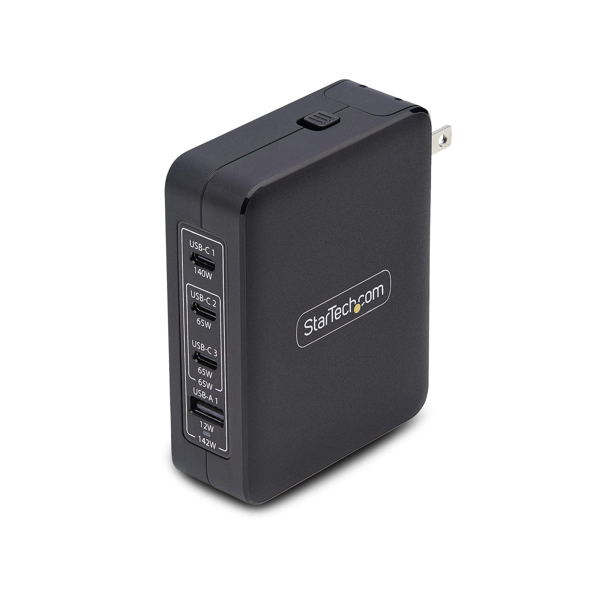 StarTech.com Cargador USB-C/USB-A de Pared GAN PD 140W 3xUSB-C/1xUSB-A - Cargador Internacional para Portátil - Tipo C PD 3.1
