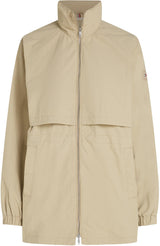 Tommy Hilfiger Cortavientos Mujer Nylon Crinkle Regular Fit, Beige (Sandalwood), L