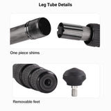 Leofoto - Monopod de Carbono - Extremadamente Fuerte - Capacidad de Transporte: 18 kg - Altura Máx. 165 cm (sin Cabeza de Bola) - Ligero - MP-284C