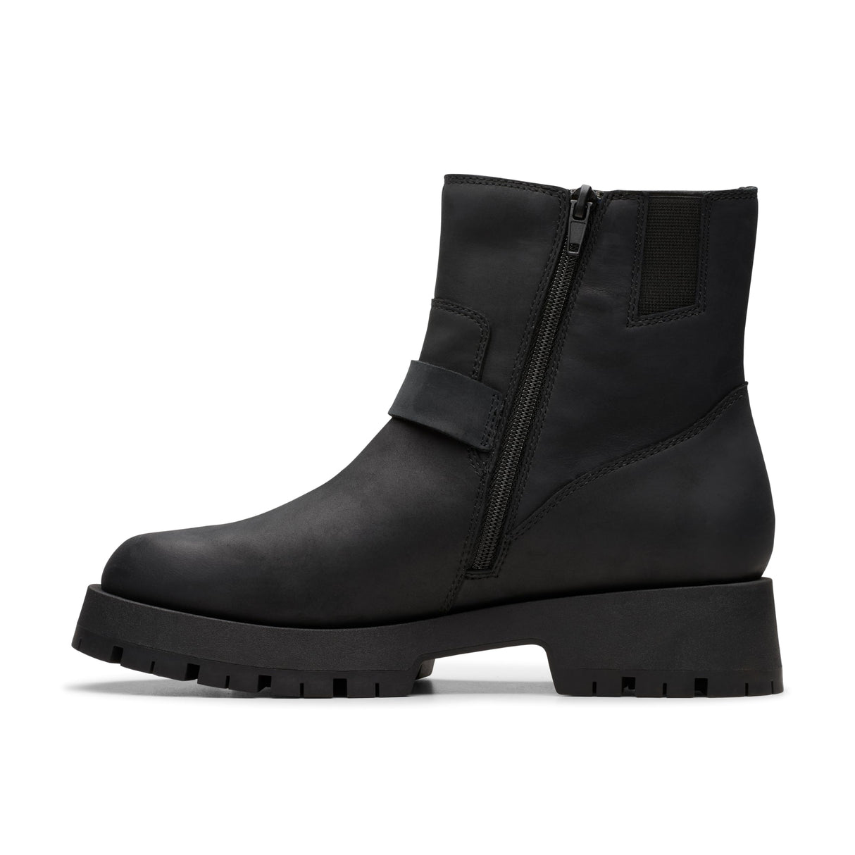 Clarks Ledwick Haley, Botas de Moda Mujer, Lea aceitosa Negra, 36 EU