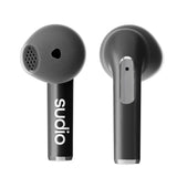 Sudio N2 Midnight Black - True Wireless Bluetooth Open Earbuds,Multipoint-Connection,Micrófono Integrado para Llamadas, 30 Horas de batería con Funda de Carga, IPX4 Resistente al Agua, USB-C y Carga