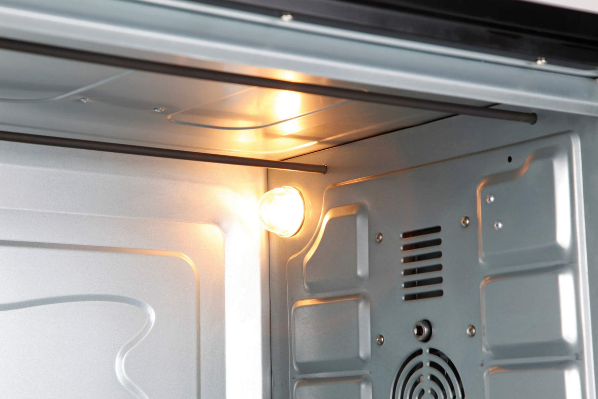Jata HN966 Horno Eléctrico de Sobremesa, 2200 W, Capacidad 66 litros, Función Grill Rotisserie Convencción, Temporizador, Termostato Regulable, Incluye Parrilla, Medidas Externas 64 x 40 x 40 cm