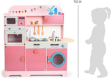 11465 Cocina infantil, Sueño de niña, small foot, de madera, cocina multifuncional, juego de rol , color/modelo surtido