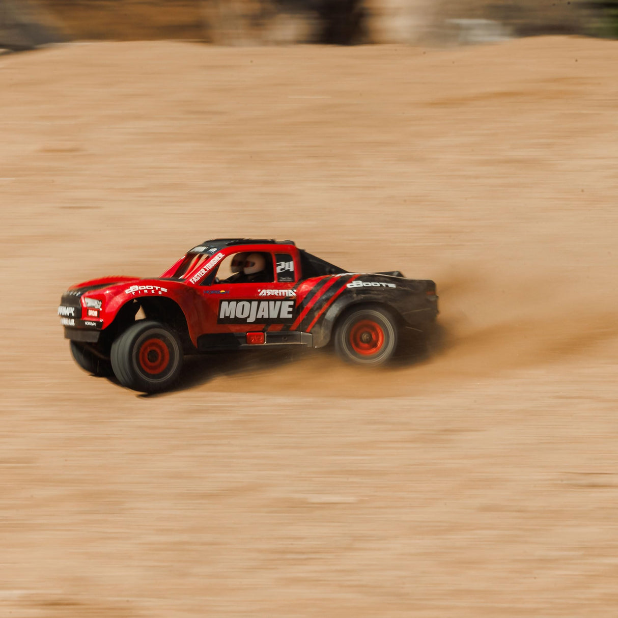 ARRMA- Mojave Grom Coche controlado por Radio, Color Rojo, 1/18 (Horizon Hobby ARA2104T1)