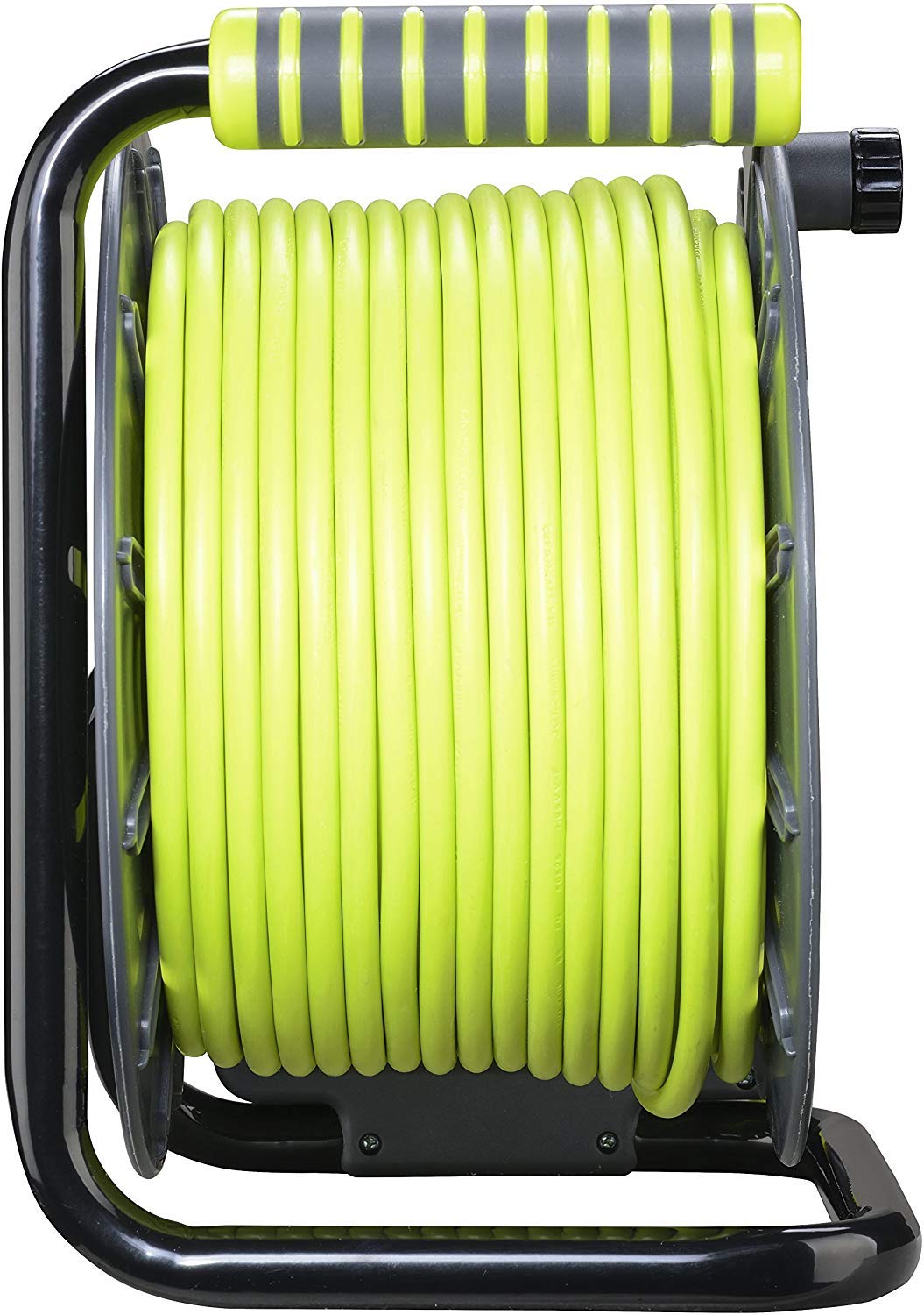 Masterplug Pro-XT Enrollacables 3 tomas IP44 con asa de bobinado, interruptor térmico e interruptor de alimentación, cable de alta visibilidad de 25 metros