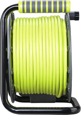 Masterplug Pro-XT Enrollacables 3 tomas IP44 con asa de bobinado, interruptor térmico e interruptor de alimentación, cable de alta visibilidad de 25 metros