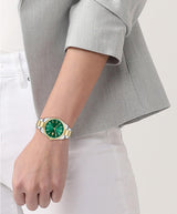 Lacoste Reloj con Movimiento de Cuarzo de Tres Manecillas para Mujer Colección Capucine con Correa de Acero Inoxidable Bicolor - 2001415