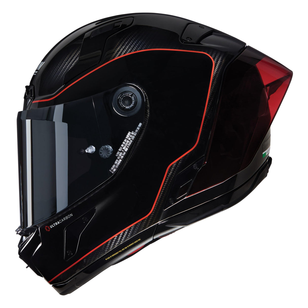 NOLAN Helmet X-804 RS ASSO DI PICCHE 342 L, Carbono/Negro/Rojo