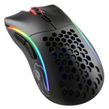 Glorious Gaming Model D- (Pequeño) Wireless Ratón Gaming inalámbrico - 67 g superligero, diseño Colmena, RGB, ergonómico, sin Lag 2,4 GHz inalámbrico, hasta 71 Horas de batería - Negro Mate