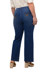 Ulla Popken Dummy Jeans, Dark Blue Denim, 32W / 30L para Mujer