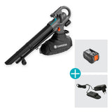 GARDENA Aspirador soplador PowerJet Collect con batería P4A de 18 V