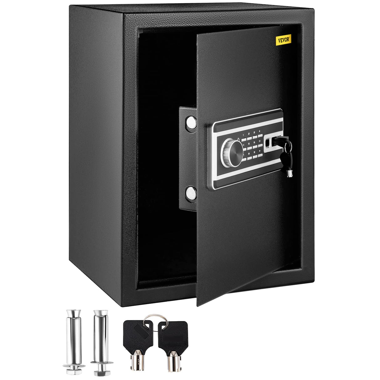 VEVOR Caja Fuerte de Seguridad con Huella Dactilar 60L Caja Fuerte Antirrobo del Hogar 34,5 x 20 x 46,5 cm Huella Digital Contraseña Llave WiFi Abierto del Hotel de Oficina en Casa Caja de Seguridad