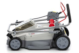 IKRA cortacésped Mulching ICM 2033 con 2X batería y Cargador, Ahorro de Espacio, Superficies de césped de hasta 150m²