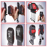 KS Tools 503.5950 Llave combinada de carraca DUO GEARplus® con función de carraca en la llave fija, conmutable, 10 pzs