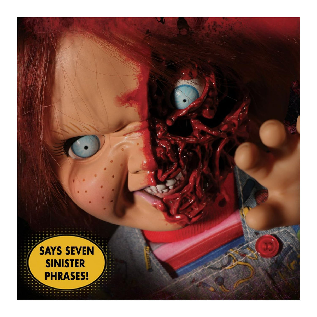Chucky Pizza Face Talking Fig. 38 cm Chucky MDS Mega Scale re-Run